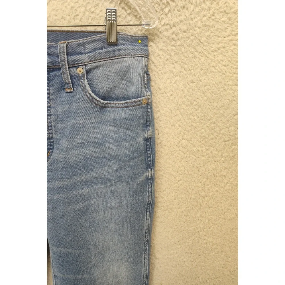 Madewell Women Jeans 33x26 Blue Cotton Blend High Rise Straight Leg Regular Fit